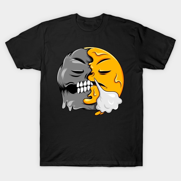 Steam from Nose Zombie Emoji T-Shirt by D3monic